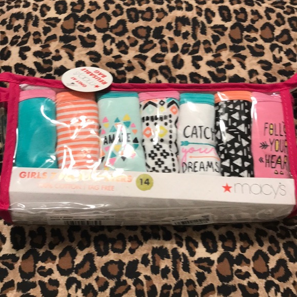 SOLD NIP Macy’s Girls 14 pairs panties size 14 $24 - Picture 4 of 4